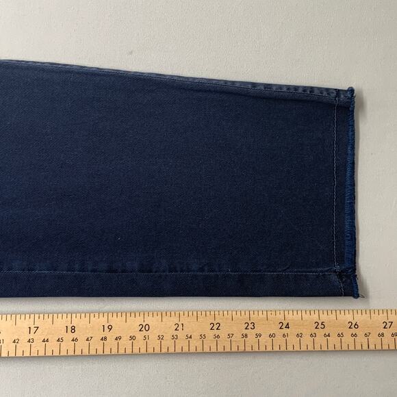 Nili Lotan Women Ankle Pant Size 2 Blue Cotton Blend Low Rise Raw Hem 26 - Picture 6 of 9